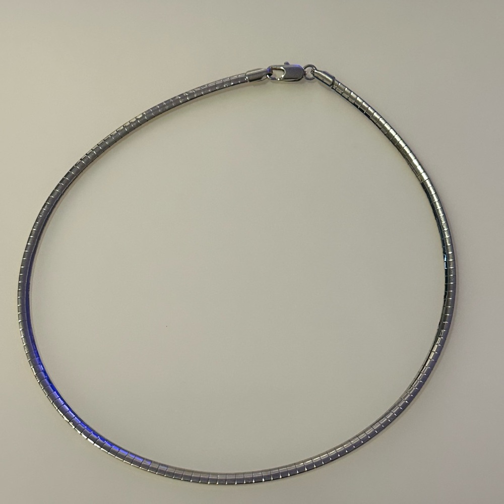 Women’s necklace two tone‎ Omega Chain Necklace reversible
